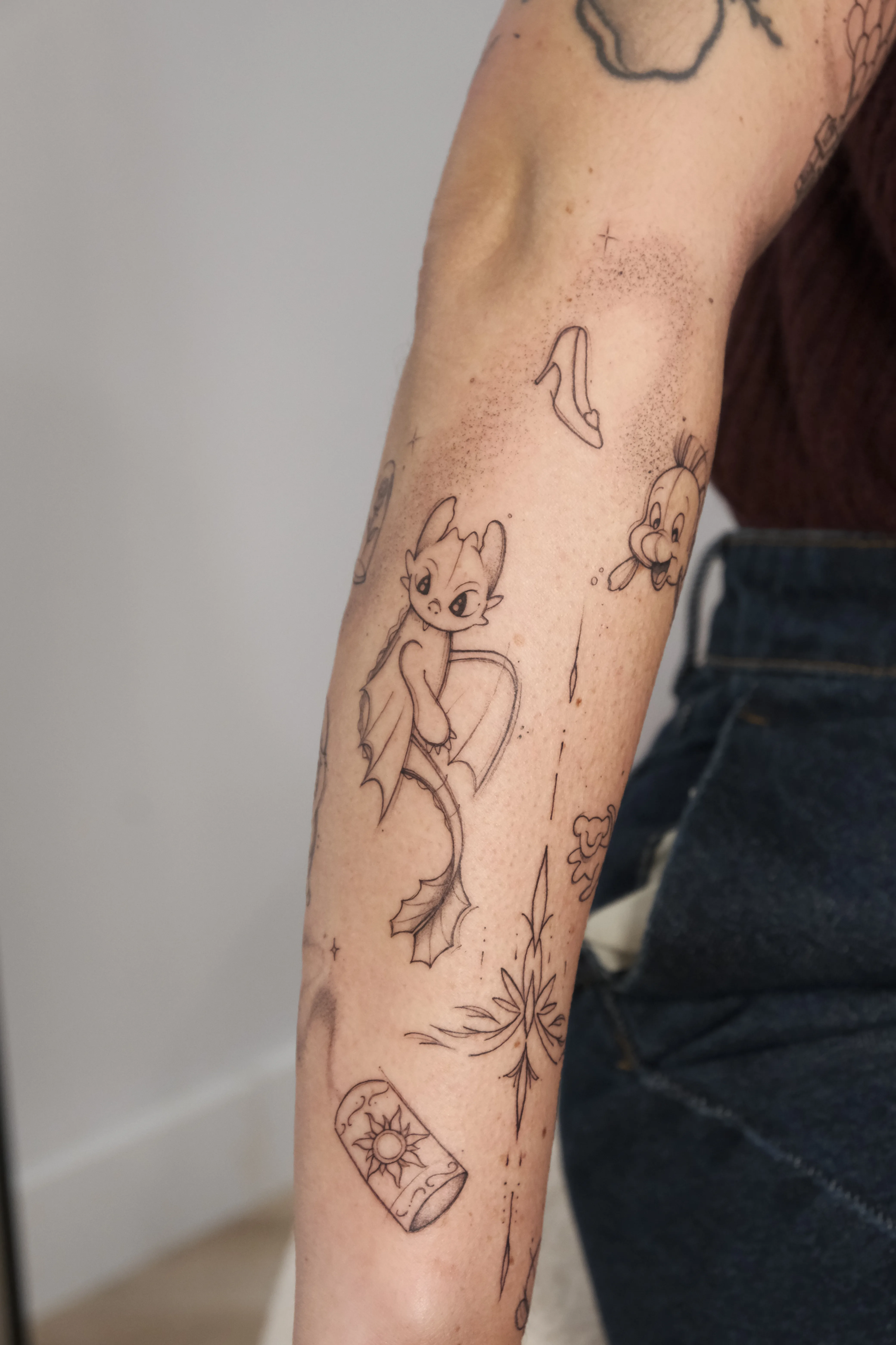 Disney sleeve tattoo